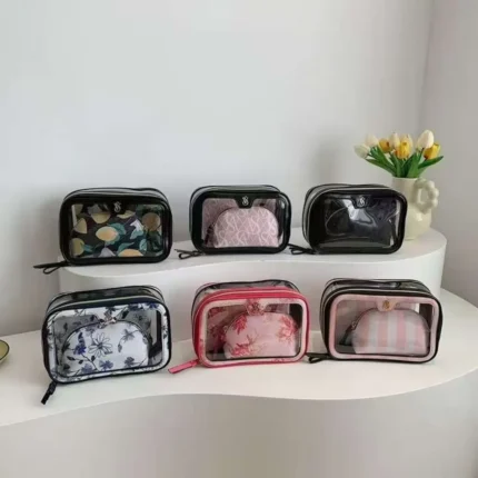 3-pack makeup bag